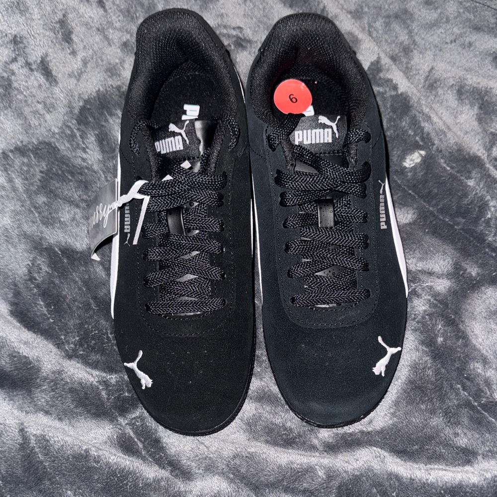 Puma Black Sneakers with White Accents